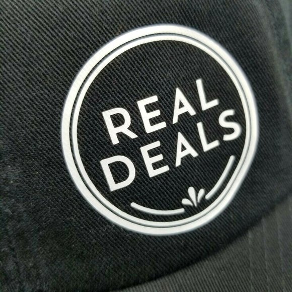 Real Deals Home Decor Fashion Hat Cap Strapback Black Port Authority - Picture 2 of 6